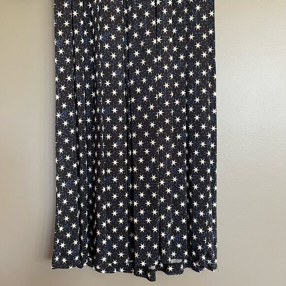 STINE GOYA ALINA JERSEY DRESS in STARS Black Blue White Size XS Long Sleeve Midi - Picture 14 of 16